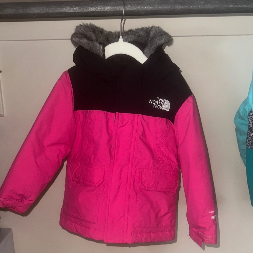 The North Face Fuchsia and Black Hooded Jacket